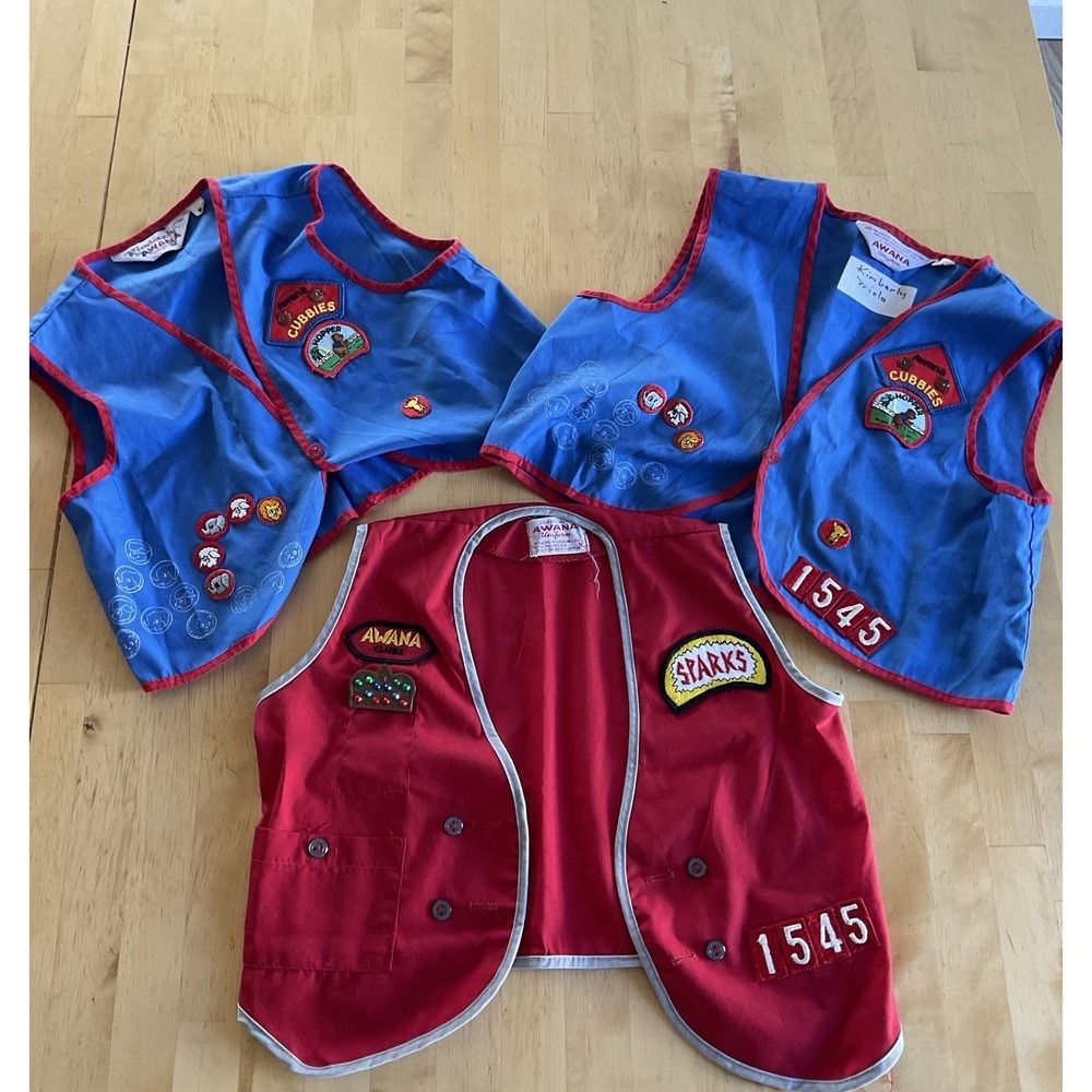 Awana Club Cubbies Vest‎ set Of 3 Medium
